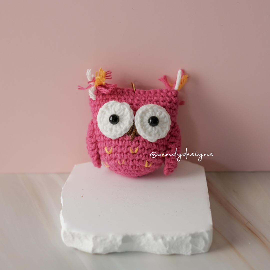 Big Eyeballs Owl Keychain