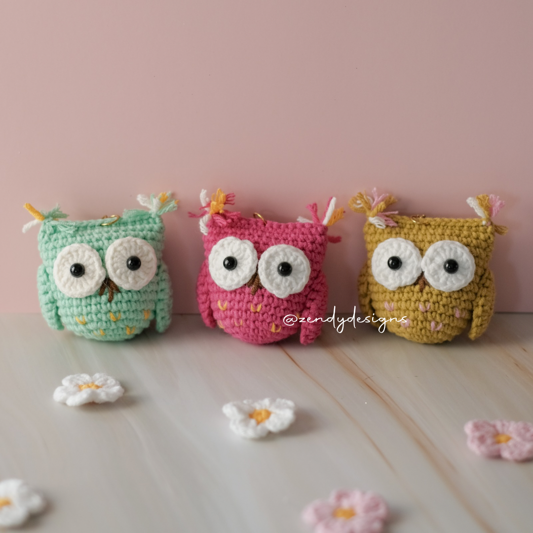 Big Eyeballs Owl Keychain