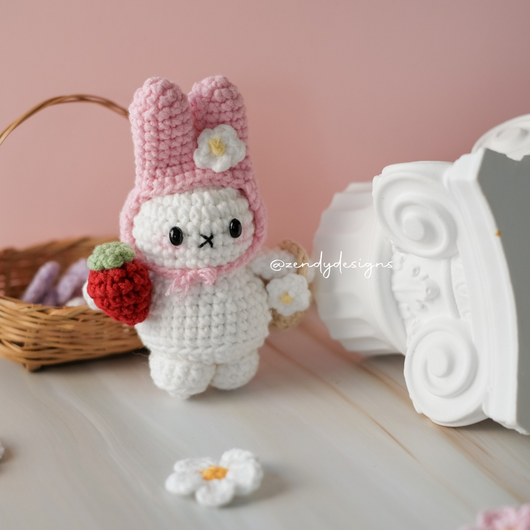 Harvest Bunny Keychain