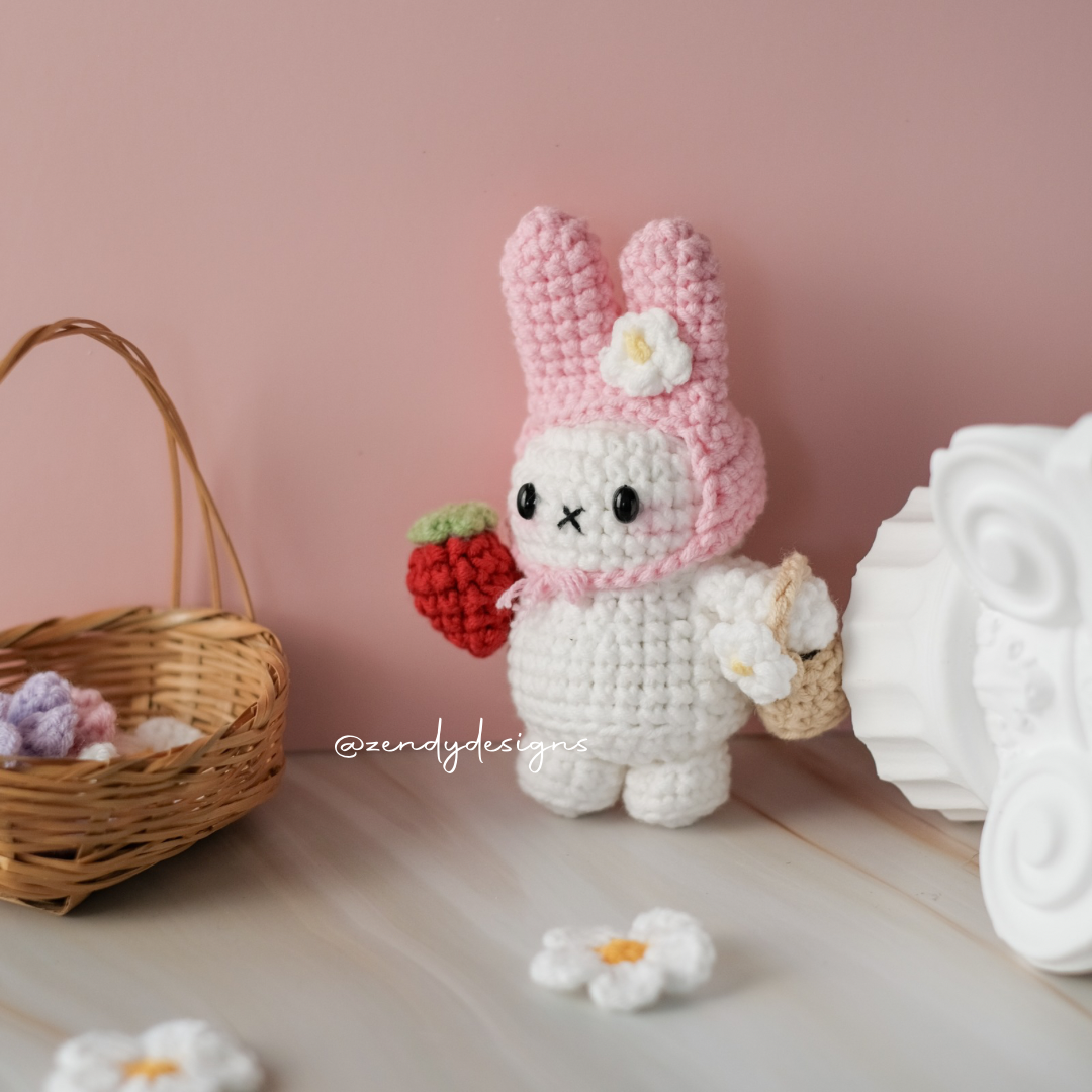 Harvest Bunny Keychain