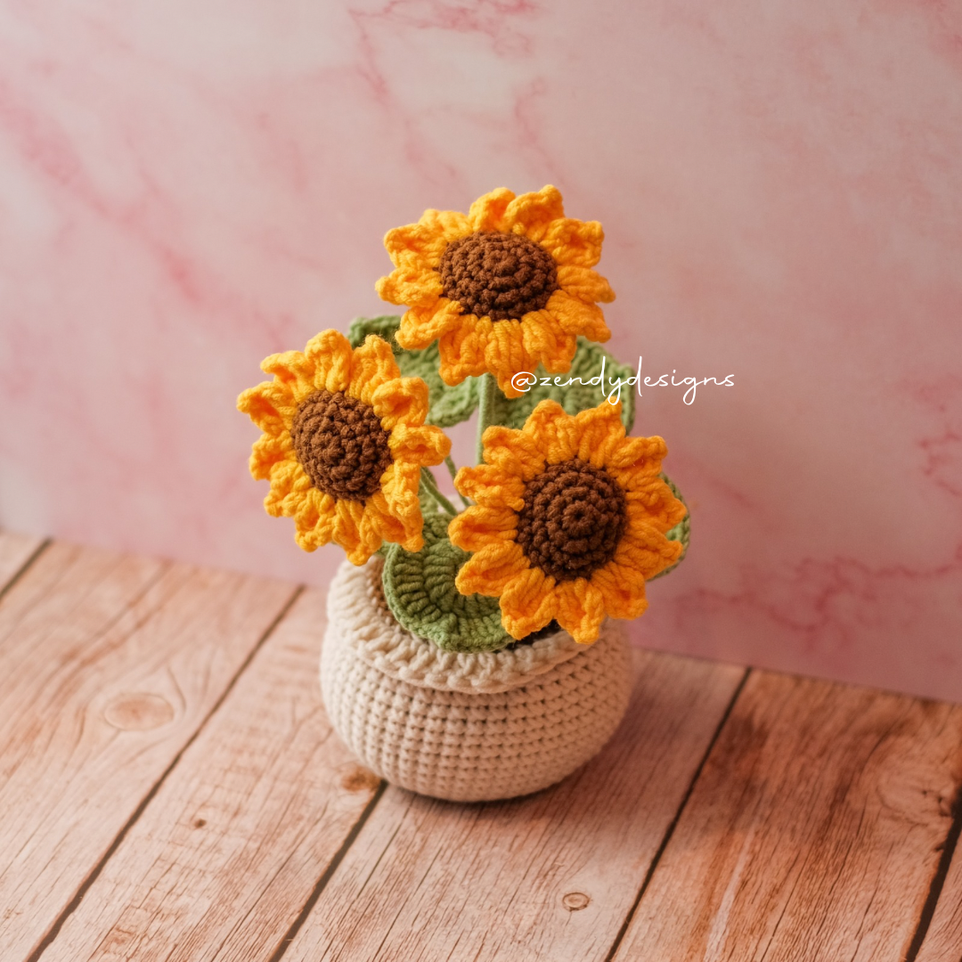 Sunflower Pot (Medium size)