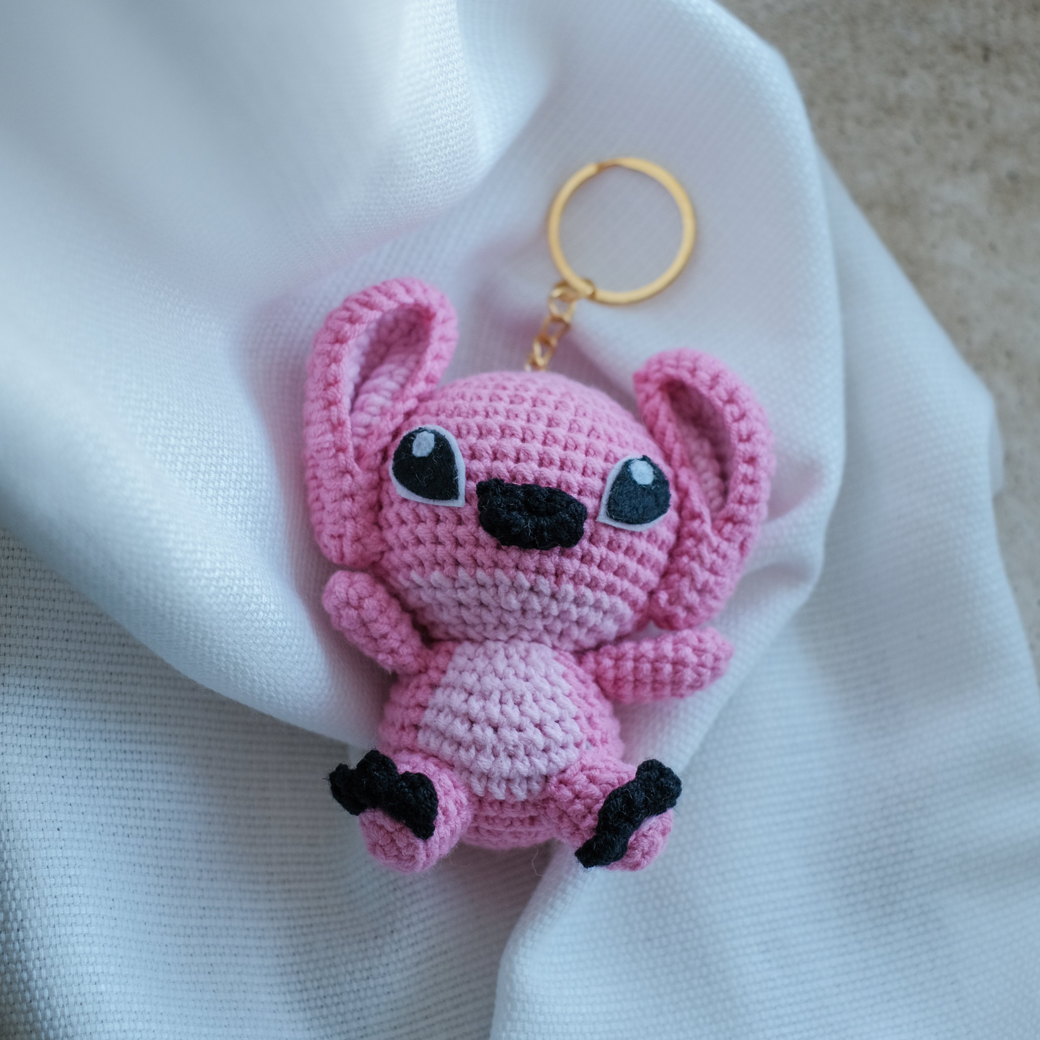 Stitch and Angel Keychain