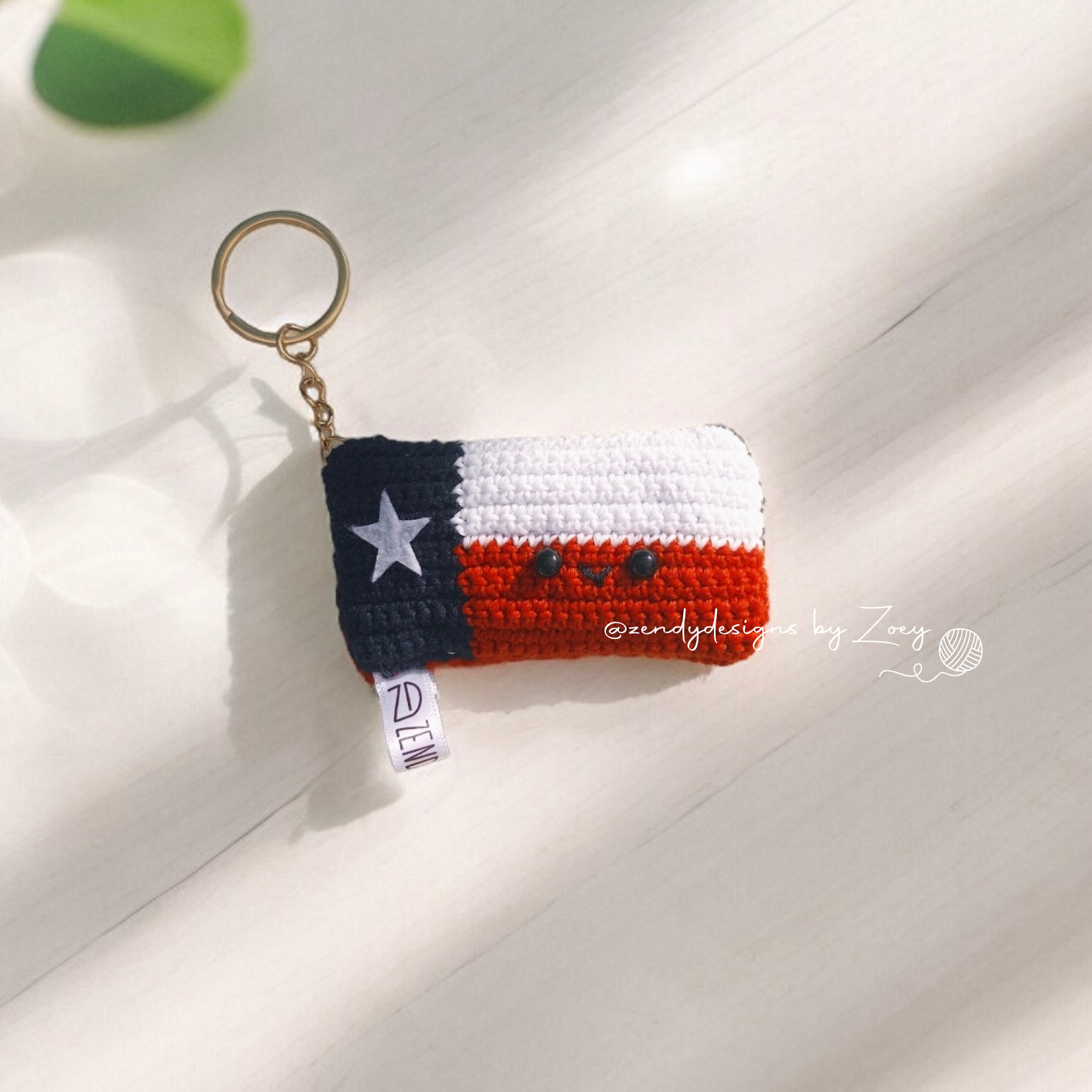 Smiley Texan Keychain