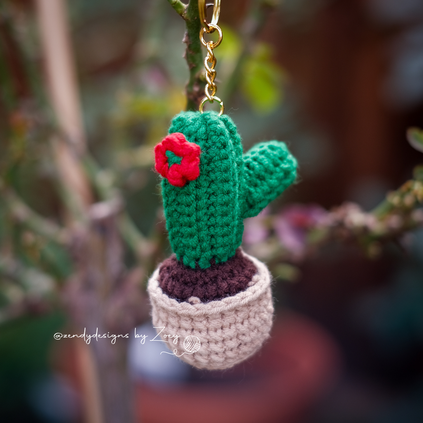 Cactus Keychain