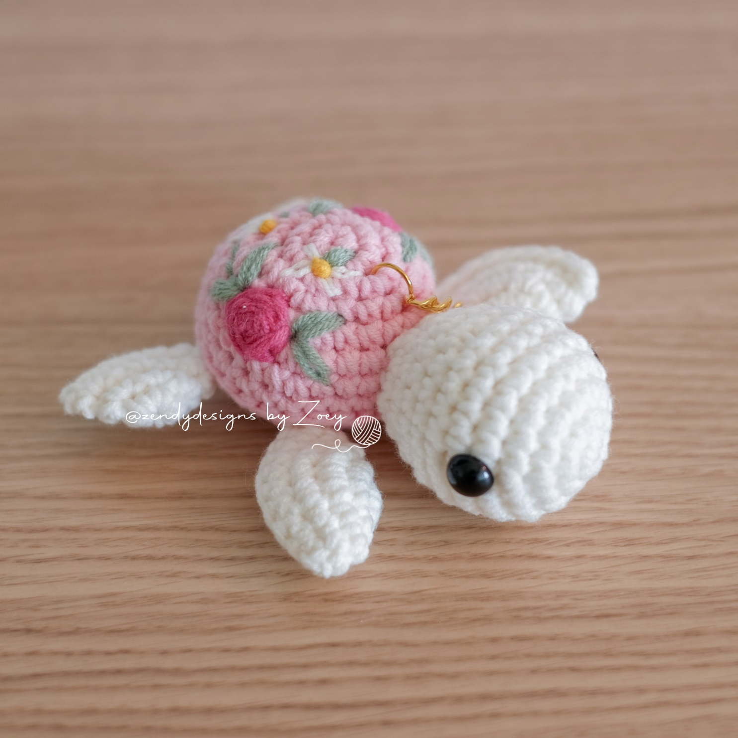 Blossom Shell Turtle Keychain