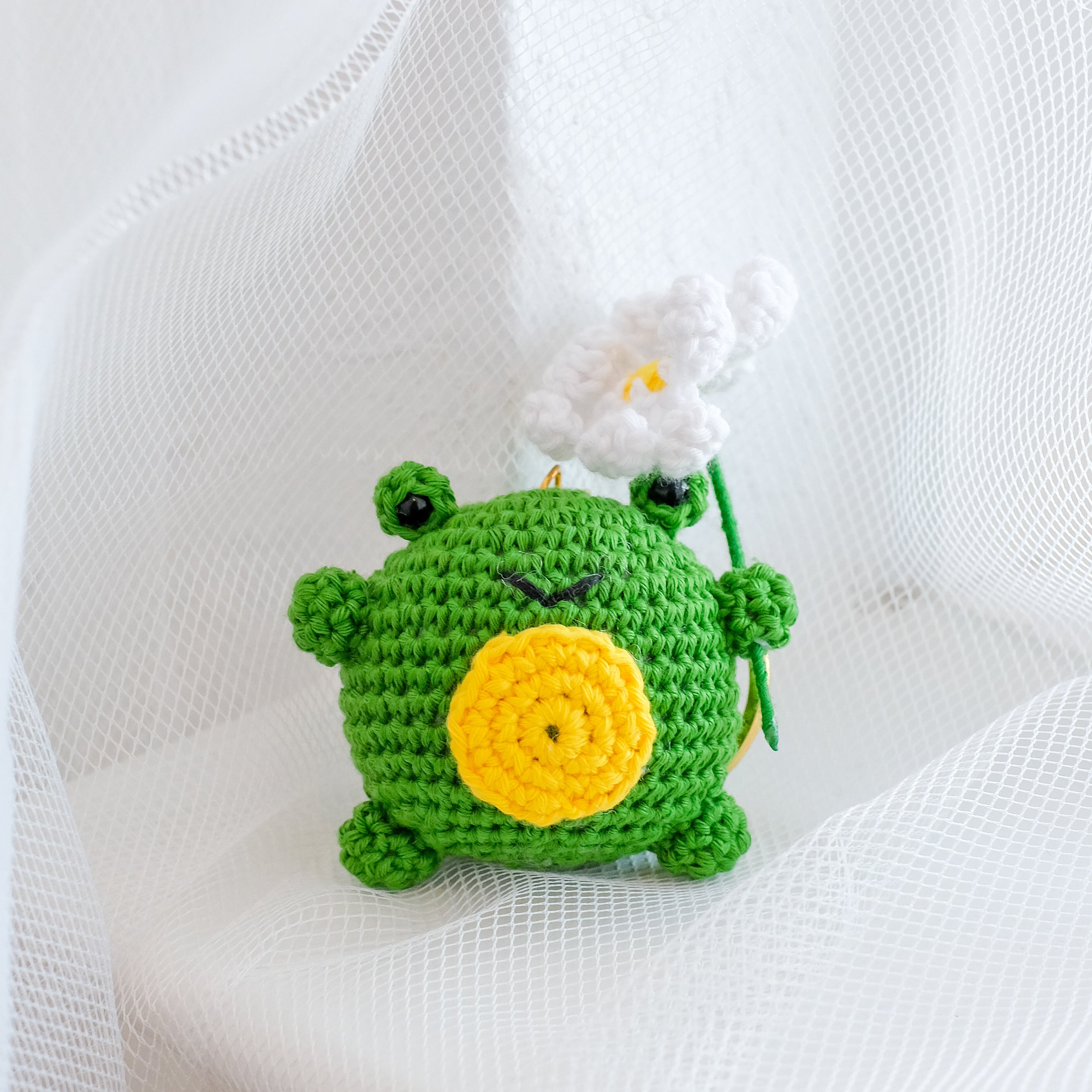 Frog Flower Keychain