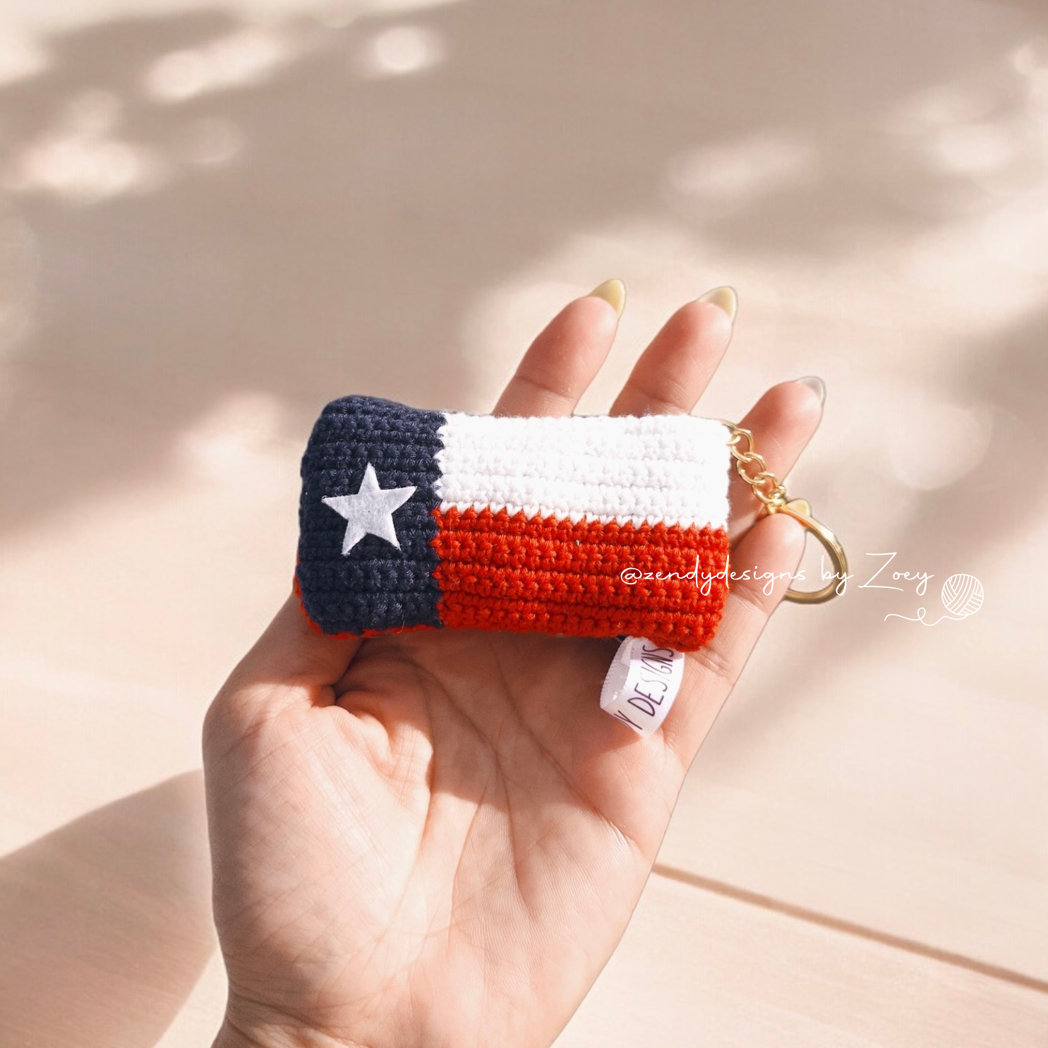 Smiley Texan Keychain