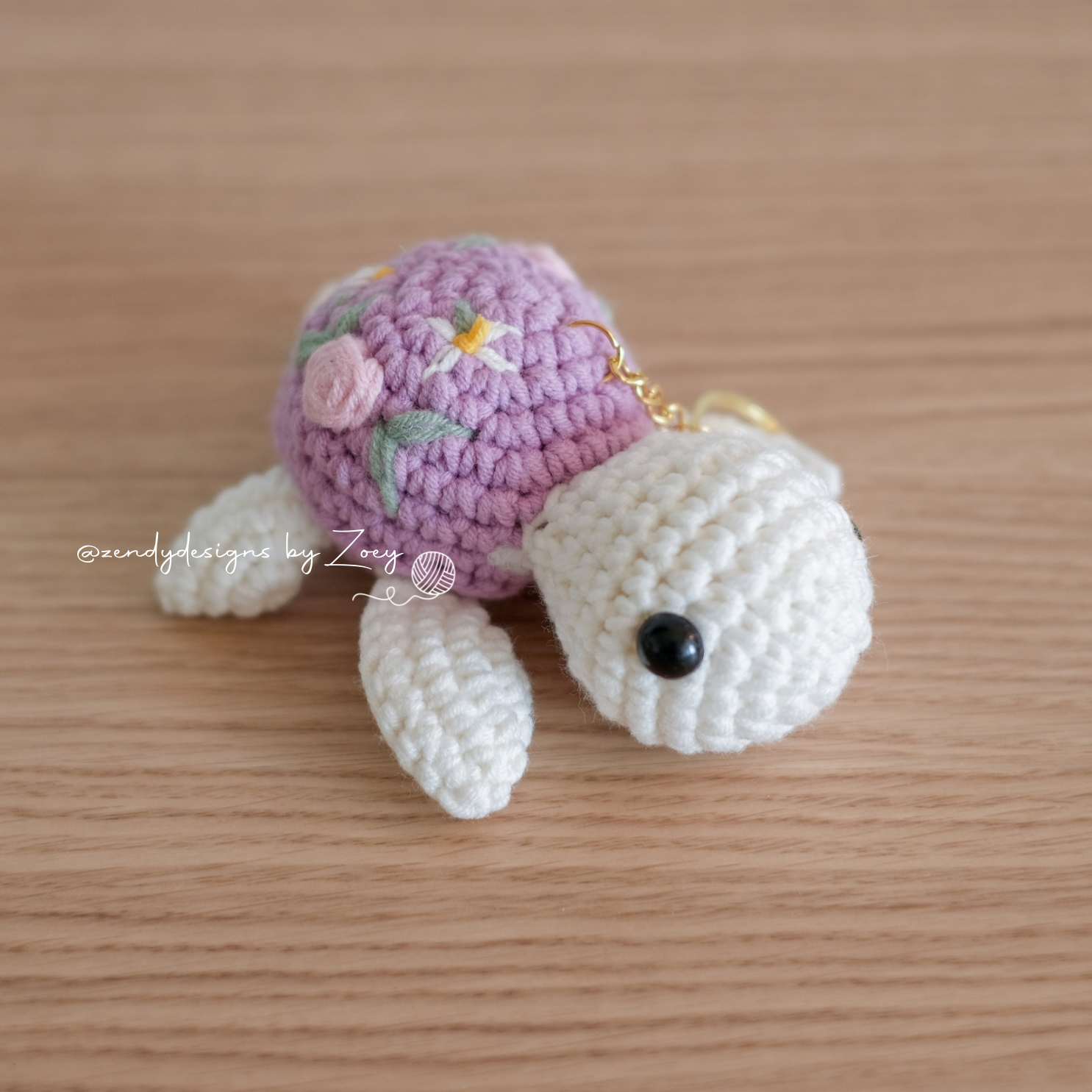 Blossom Shell Turtle Keychain