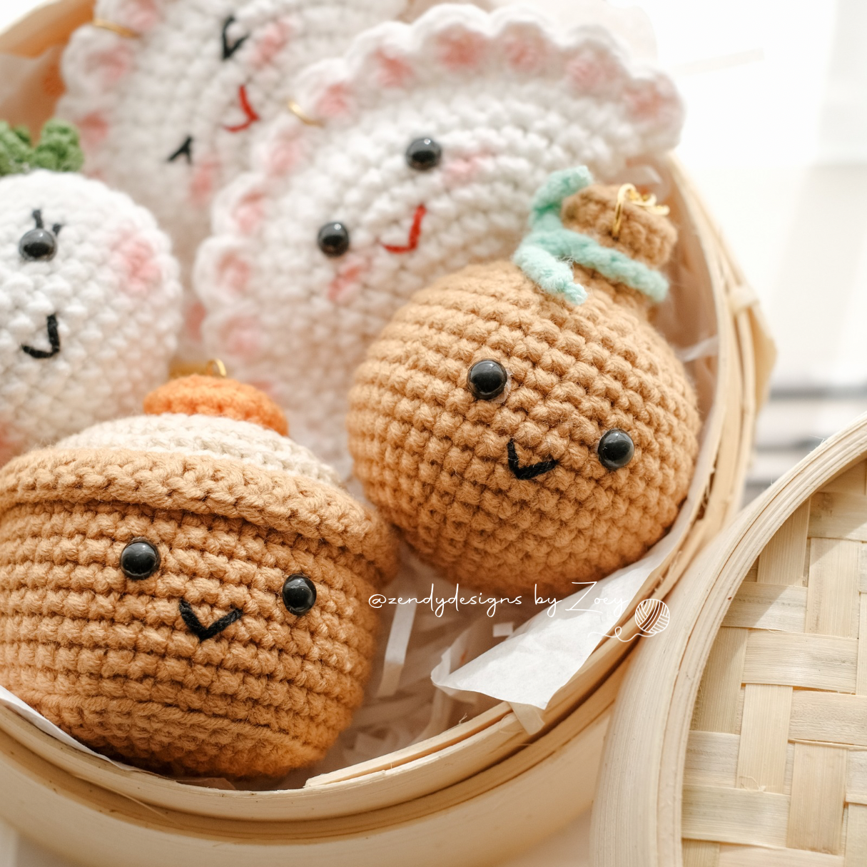 Dim Sum Family Keychain