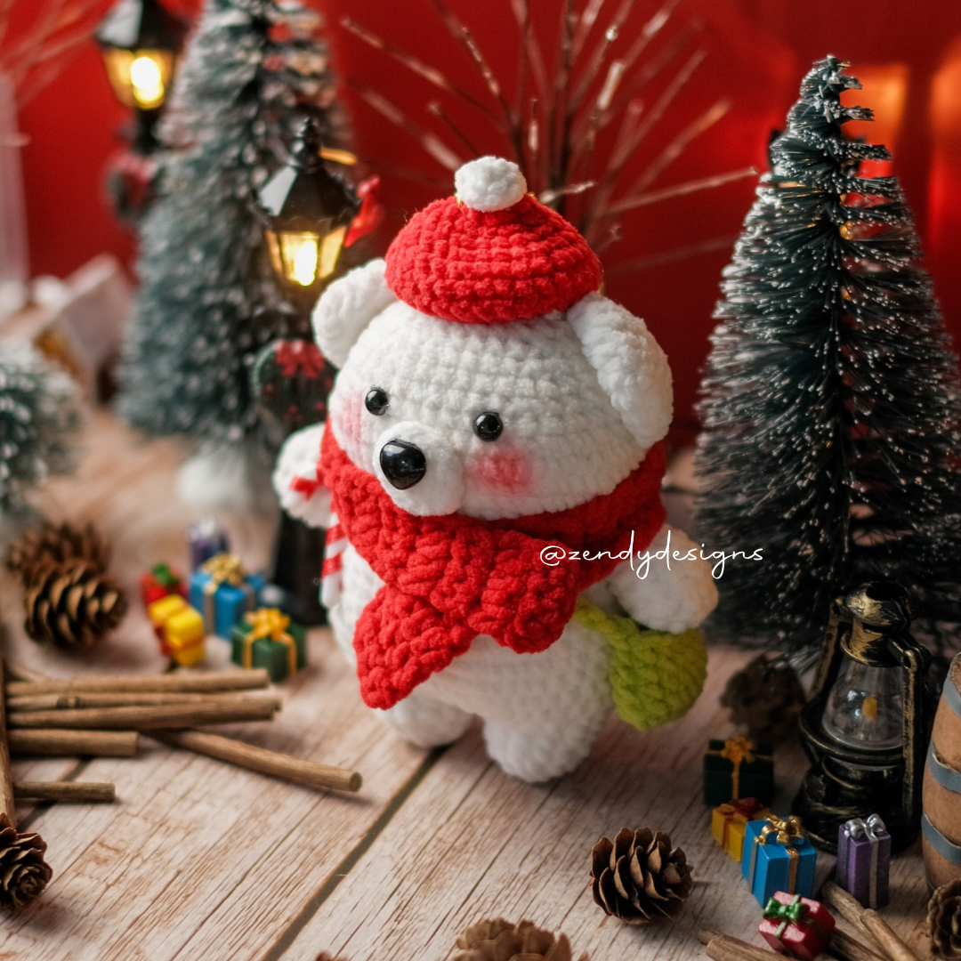 Christmas Bear Keychain