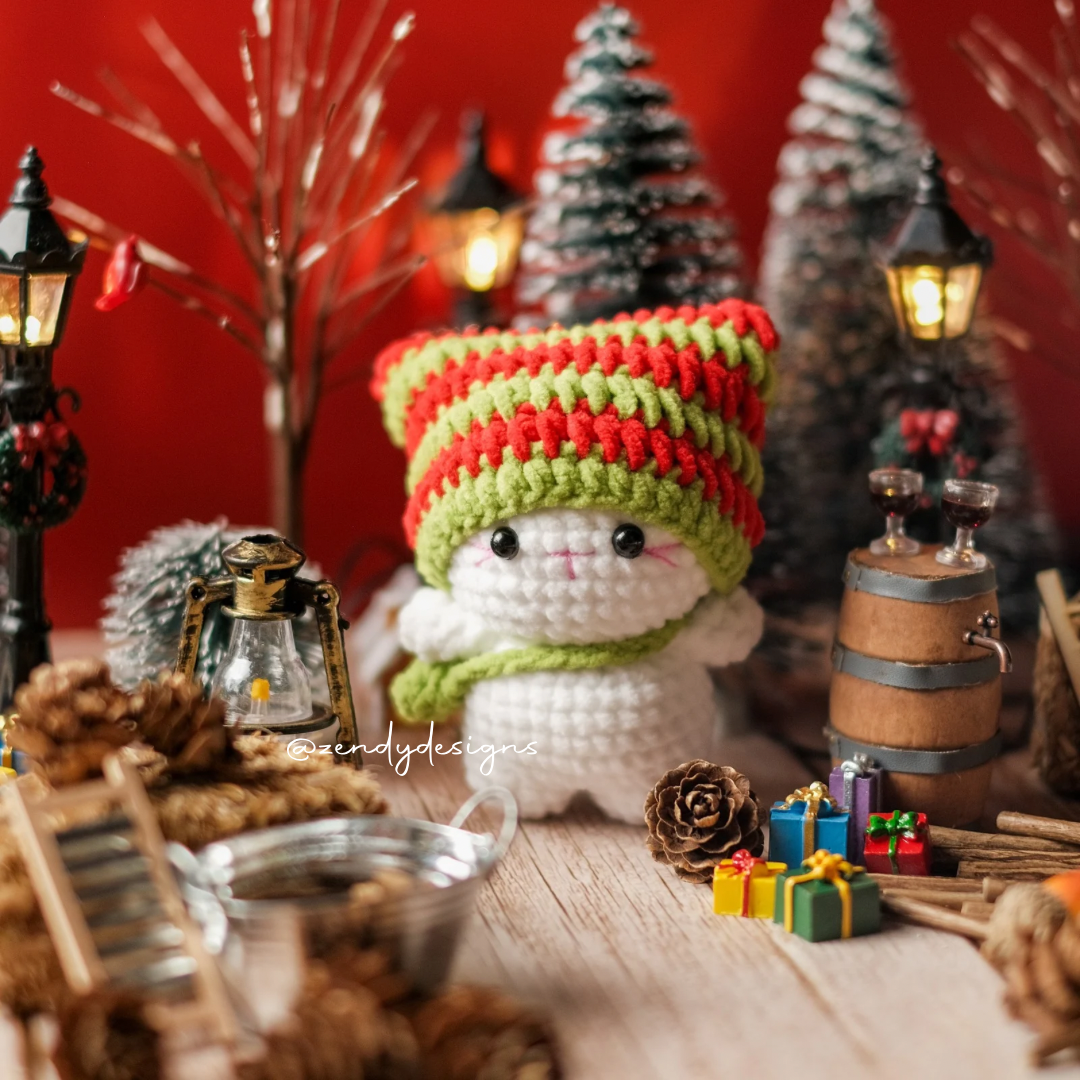 Christmas Cat Keychain