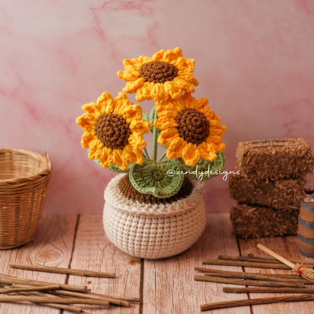 Sunflower Pot (Medium size)