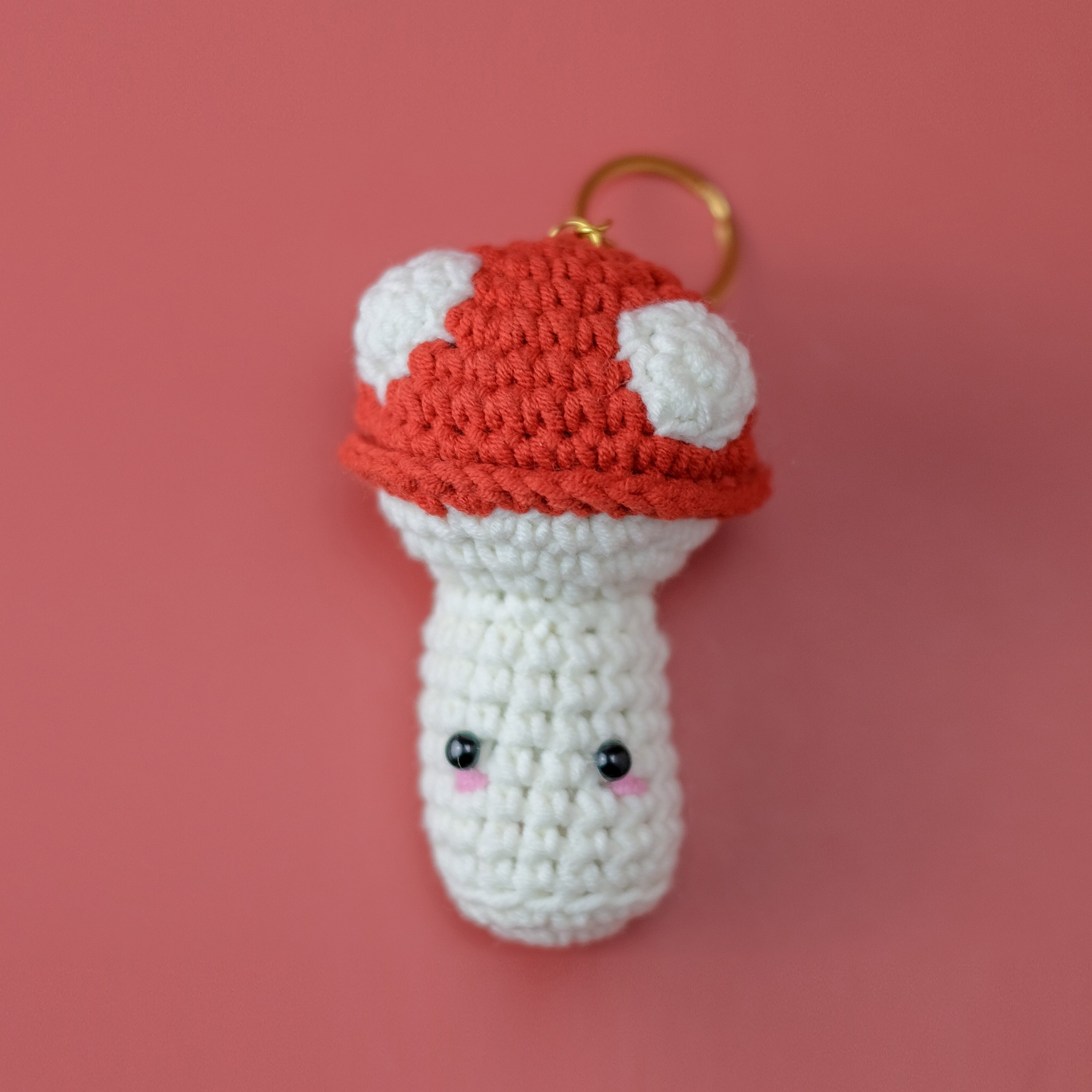Amanita Mushroom Keychain